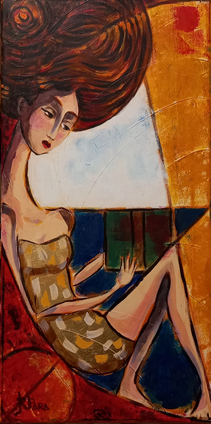 The Reader · Acrílico sobre lienzo