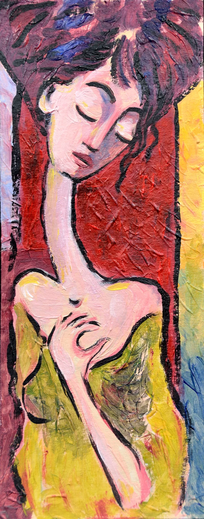 Portrait · Acrílico sobre cartón · 29 × 12 cm